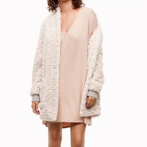 Aritzia Wilfred Free Marcoux Dress V-Neck Jersey Knit Medium Oversized Lagenlook - Picture 7 of 7